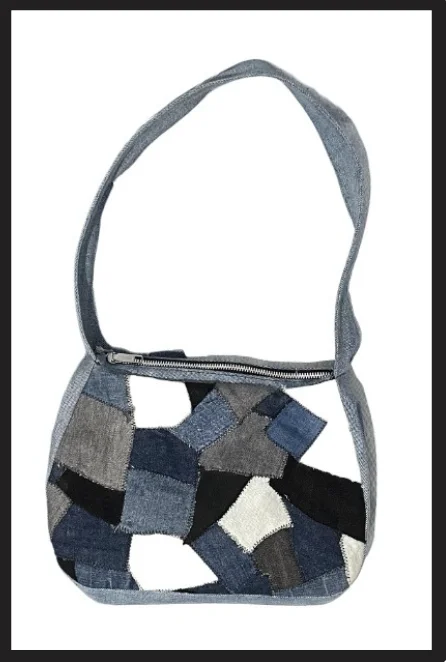 Patch Bag en denim recyclé – Nat_Collection